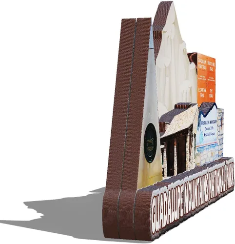 Vista 2 de Imán de madera del Parque Nacional de las Montañas de Guadalupe de los Estados Unidos 3D para nevera, recuerdos coleccionables, decoraciones