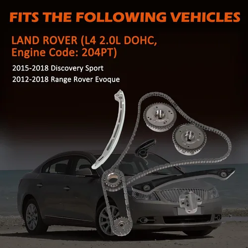 Vista 3 de Kit de cadena de distribución del motor w/VVT para Discovery Sport 2015-2018 1999CC 122Cu para Evoque 2.0L 2012-2017 Reemplazar #