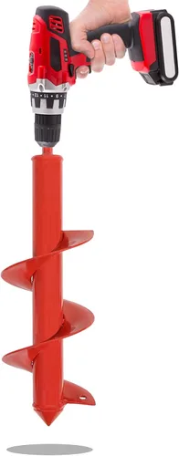 Vista 10 de Broca de taladro para plantar – Broca en espiral de 3 x 12 pulgadas – Herramienta de maceta de bulbos y excavadora de agujeros para poste – Taladro