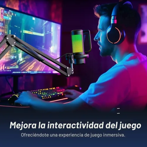 Vista 8 de TONOR - Juego de micrófonos para juegos con brazo de brazo, micrófono de condensador vocal para creadores de contenido, micrófono USB para PC