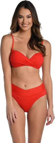 Vista 9 de La Blanca Top de traje de baño cruzado sobre el hombro Island Goddess para mujer
