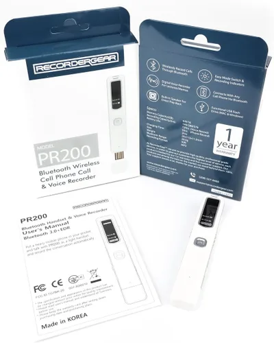 Vista 5 de Dispositivo RecorderGear PR200 de grabación de llamadas de teléfonos celulares iPhone y Android por Bluetooth