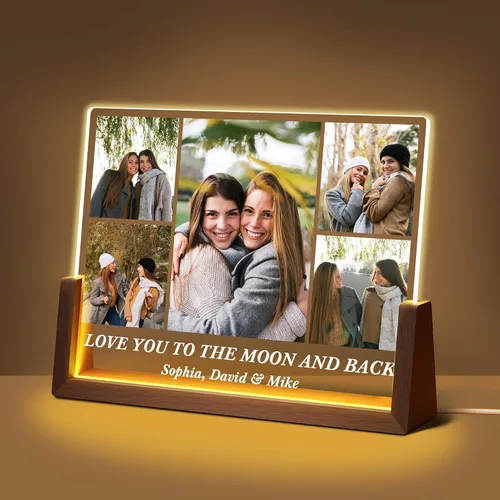 Vista 10 de Regalos de cumpleaños personalizados para el día del padre, para papá, de hija, hijo, esposa, marco de fotos con placa acrílica personalizada