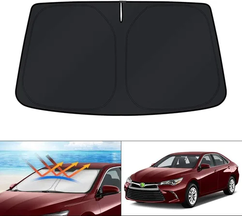 Vista 75 de KUST - Parasol plegable para parabrisas para BMW X1 E84, accesorios 2011 2012 2013 2014 2015, protector de visera de sol ajustable que bloquea
