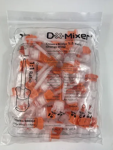 Vista 5 de 48pcs Impresión Dental Mixing Tips DX-Mixer (Corona y Puente 1:1 Ratio)