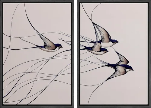 Vista 81 de MUDECOR Lienzo enmarcado para pared, bosque brumoso, reflejos, paisaje tranquilo, ilustraciones modernas, arte decorativo, bohemio, tranquilo/zen