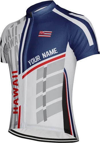 Vista 2 de Personalize Hawaii - Camiseta de ciclismo de manga corta para hombre