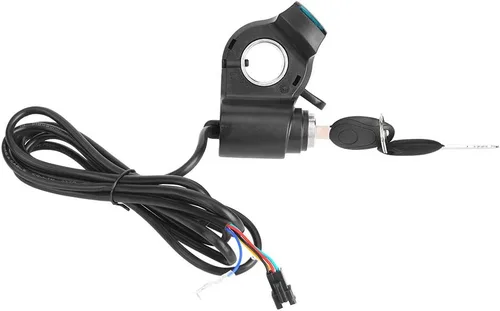 Vista 5 de Pantalla de voltaje E, pantalla LCD de acelerador de pulgar E de plástico negro, interruptor de alimentación de voltaje de batería digital
