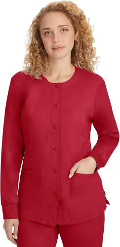 Vista 10 de Healing Hands Chaqueta médica con cierre de presión frontal para mujer Daisy 2-Way Stretch Uniform 5063 4 Pockets, 2-way Stretch Fabric, All-day