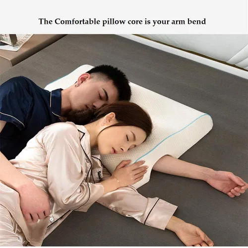 Vista 6 de Trendy Moon - Almohada arqueada de espuma viscoelástica para parejas, almohada arqueada con espuma viscoelástica de rebote lento para descansar
