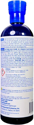 Vista 2 de API Pond MELAFIX Remedio para infección bacteriana para Peces , azul marino, 16 onzas