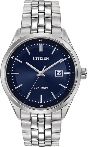 Vista 4 de Citizen Reloj clásico Addysen Eco-Drive para hombre, fecha de 3 manecillas, cristal de zafiro Tono dorado/esfera negra