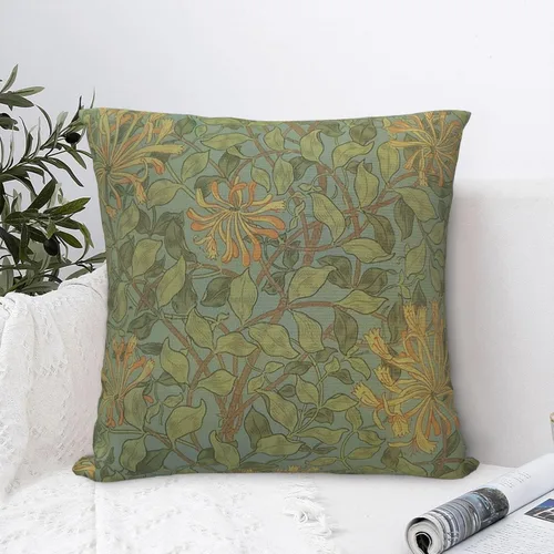 Vista 9 de William Peacock Exhibition Poster 22 fundas de almohada Morris de 18 x 18 pulgadas, almohada estética para dormitorio, funda de almohada decorativa