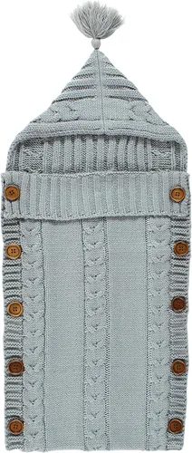 Vista 7 de Hudson Baby Unisex Baby Knitted Baby Lounge Stroller Wrap Sack, Navy, One Size (Pack of 2)