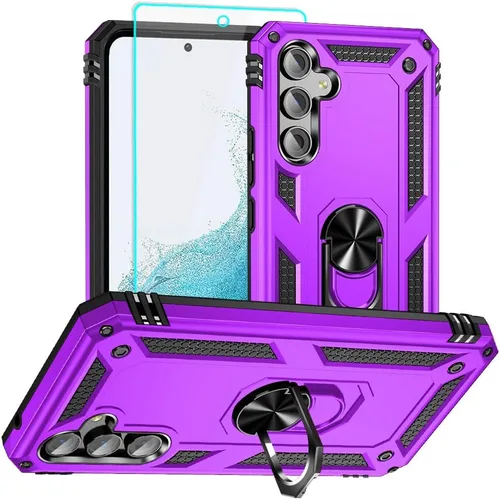 Vista 13 de Funda para Samsung A54 5G, Galaxy A54 5G con protector de pantalla HD, [grado militar de 16 pies a prueba de caídas], anillo protector a prueba