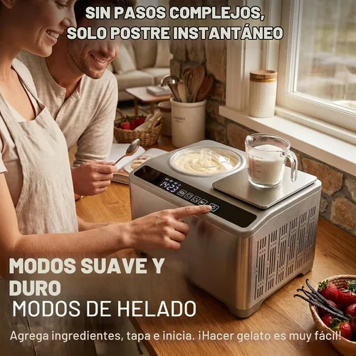 Vista 2 de VNN Máquina de helado suave y duro de 2.1 cuartos de galón con báscula