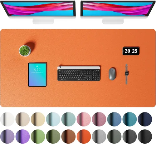 Vista 176 de Aothia - Protector de escritorio de cuero sintético grande, base antideslizante para mouse y superficie para escribir, impermeable, fácil de Agua