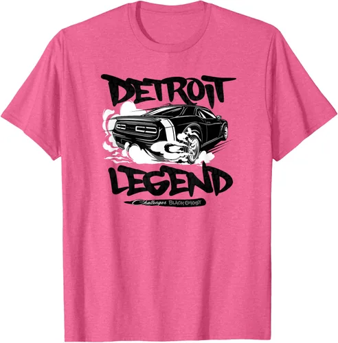 Vista 3 de Dodge Camiseta Challenger Black Ghost, Detroit Legend, Gris