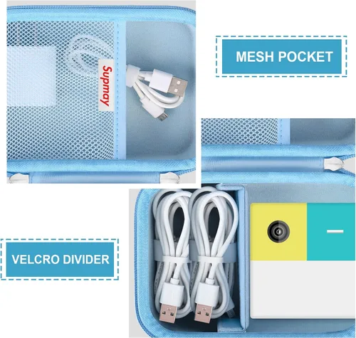 Vista 4 de Estuche rígido de transporte compatible con el sistema de juegos Nex Playground, noche de juegos familiares en interiores, soporte de almacenamiento