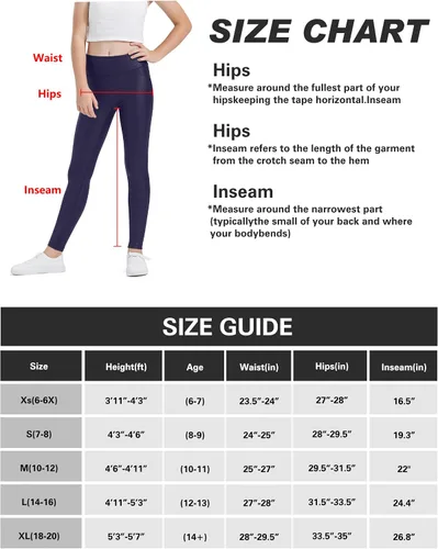Vista 5 de HARTPOR Leggings de piel sintética para niñas, leggings de piel elástica de cintura alta, pantalones de cuero para adolescentes