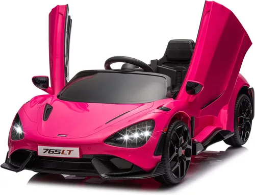 Vista 12 de Automóvil de paseo para niños con licencia McLaren 765LT para niños de 3 a 6 años, vehículo eléctrico con batería de 12 V, con control remoto