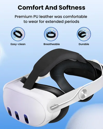 Vista 6 de Battery Head Strap for Meta Quest 3 CIYOYO 10000mAh VR Battery Strap Compatible with Meta Quest 3, Adjustable Design Elite Strap Extended 6 Hrs of