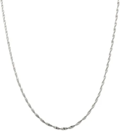 Vista 6 de IceCarats Collar de cadena de espiga trenzada de plata de ley 925 de 0.079 in