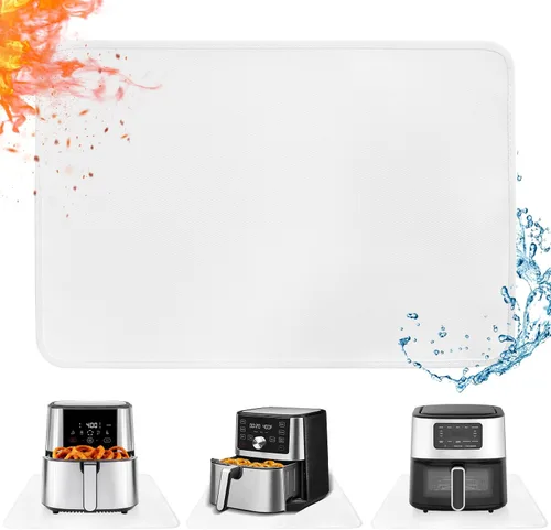 Vista 23 de Tapete resistente al calor para freidora de aire, tapete resistente al calor de 12 x 14 pulgadas para encimera, protector de encimera de silicona