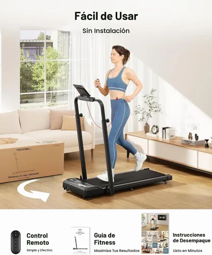 Vista 5 de THERUN Walking Pad with Handle Bar, Under Desk Walking Treadmill for Home