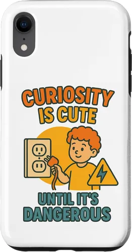 Vista 25 de Curiousity is Cute Workplace & Home Safety Awareness Gift Case for iPhone 16