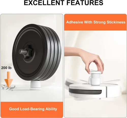 Vista 6 de Elevadores ajustables para muebles, elevadores de cama de 1.6 a 2.6 pulgadas, color blanco, plástico duradero y antideslizantes, elevadores de sofá