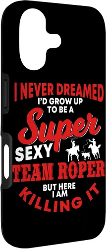 Vista 3 de Funny Team Roper Quote Rodeo Western Horse Roping Case para iPhone 17