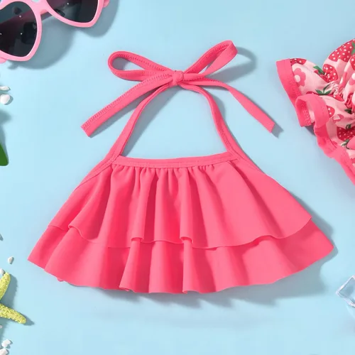 Vista 4 de Aalizzwell Traje de baño para niñas pequeñas con sombrero