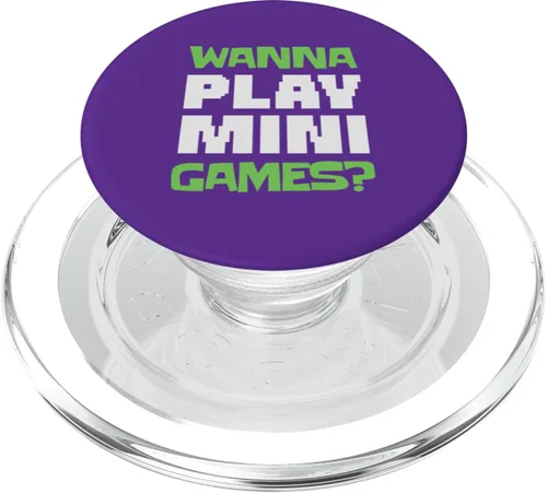 Vista 7 de Wanna Play Mini Games? Retro Arcade Gamer Monkey PopSockets Adhesive PopGrip