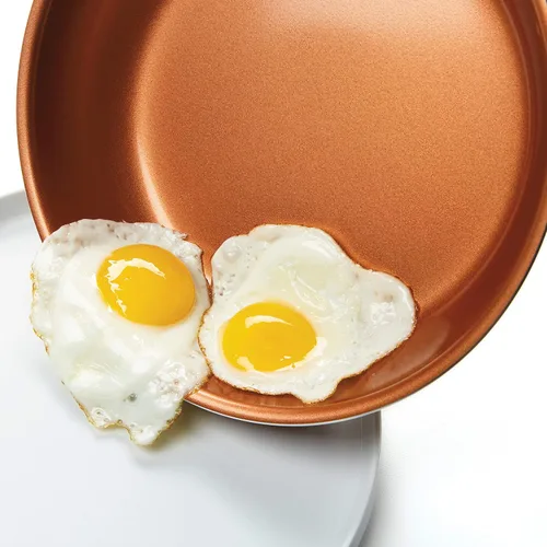 Vista 15 de Farberware Glide Ceramic Sartén Antiadherente / Sartén para Saltear / Sartén para Freír con Tapa y Mango Auxiliar - 4 Cuartos, Negro