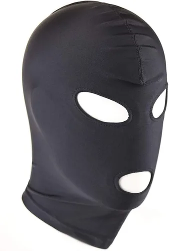Vista 4 de Soochat Máscara de capucha Zentai de elastano de cobertura completa, elástica, transpirable, ojos abiertos y boca, cosplay, disfraz de Halloween