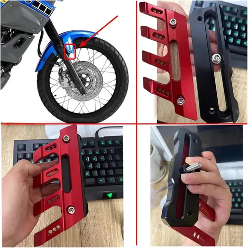 Vista 3 de Protector de guardabarros de motocicleta para Yamaha XT660Z XT660R Tenere Anticaídas Negro