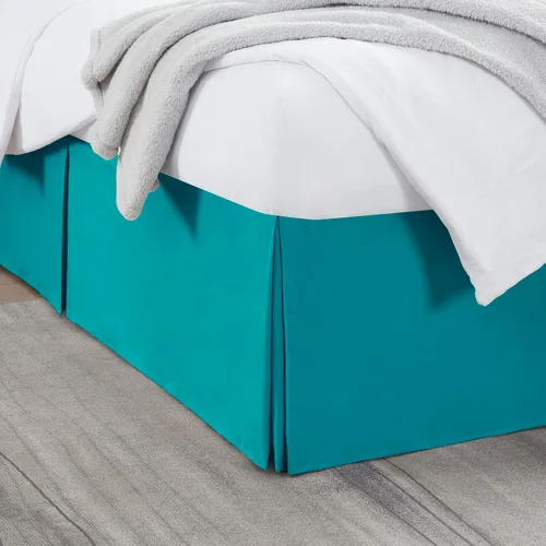 Vista 41 de Nestl Falda de cama individual blanca – Falda de cama de tamaño individual de 14 pulgadas de caída – Faldas de cama de microfibra cepillada – Falda