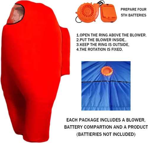 Vista 3 de FANFX Inflatable Astronaut space Costume Inflatable costume Full Body Suit Halloween Cosplay Costumes