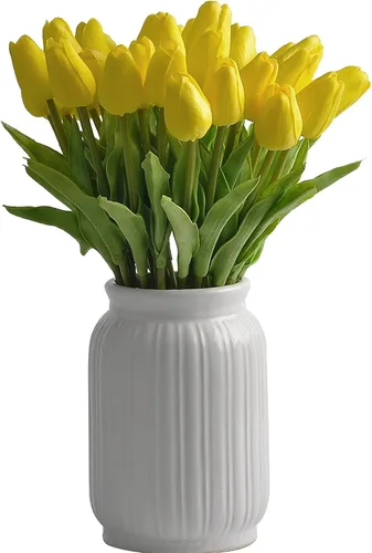 Vista 6 de Tulipán artificial de 30 piezas de flores de tacto real para la decoración del hogar de la boda centro de mesa
