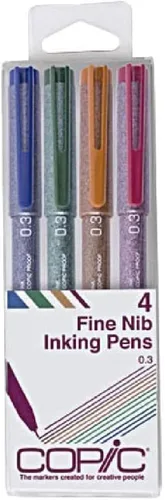 Vista 7 de Copic Marcadores Multiliner Tinta a base de pigmentos grises, juego de 4 piezas