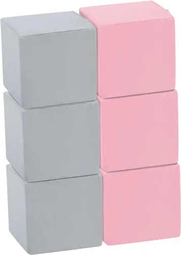 Vista 8 de TRENDBOX 6 bloques de espuma para niños pequeños, cubos de espuma suave de 5.5 pulgadas con funda lavable desmontable, bloques de juego suaves