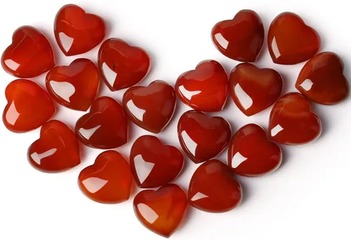 Vista 11 de QINJIEJIE 10 piezas de cristales de corazón gruesos, cristales y piedras curativas, regalos a granel de cristales para mujeres, Piedra