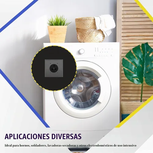 Vista 5 de ENERLITES Toma de secadora 30A, NEMA 10-30R, 125/250V, negro con placa