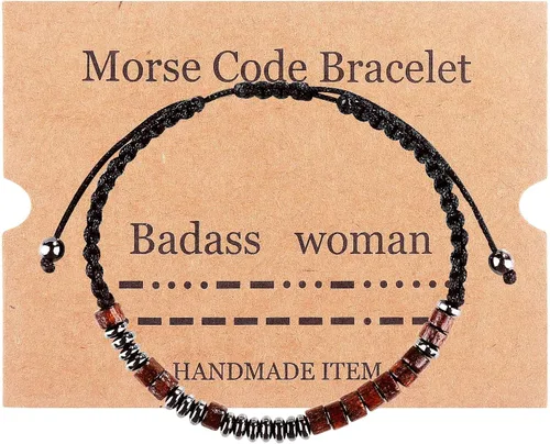 Vista 9 de SUMMER LOVE Morse Code Bracelets for Women Men, Mens Bracelet, Inspirational Bracelets Gifts for Couples Wife Husband Daughter Best Friend