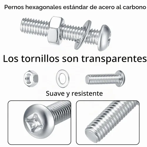 Vista 4 de Kit surtido de 1080 tornillos, pernos y tuercas, tornillos de cabeza