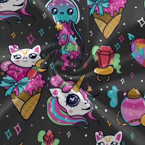 Vista 4 de JUNZAN Rainbow Unicorns and Cat Icecream Yoga Pants for Women Lifting Yoga Pants for Sports Dance XS