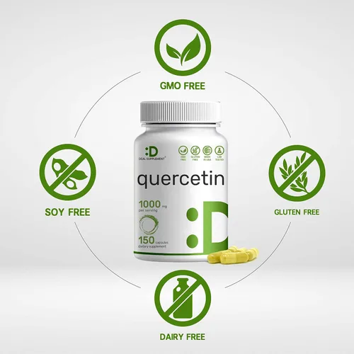Vista 3 de Eagleshine Vitaminas Quercetina 1000 mg por porción (paquete de 2) 300 cápsulas, flavonoides de alta biodisponibilidad, probado por terceros
