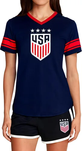 Vista 15 de Icon Sports U.S. Women Soccer Game Day Tee - Camiseta Unisex para Adulto de Manga Corta de Poliéster con Licencia Oficial