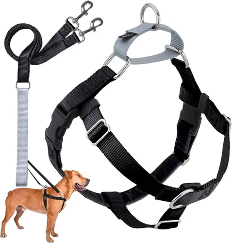 Vista 54 de 2 Hounds Design Freedom - Arnés para perro sin tirones, arnés ajustable y correa, fácil de caminar y control cómodo, se adapta a perros pequeños